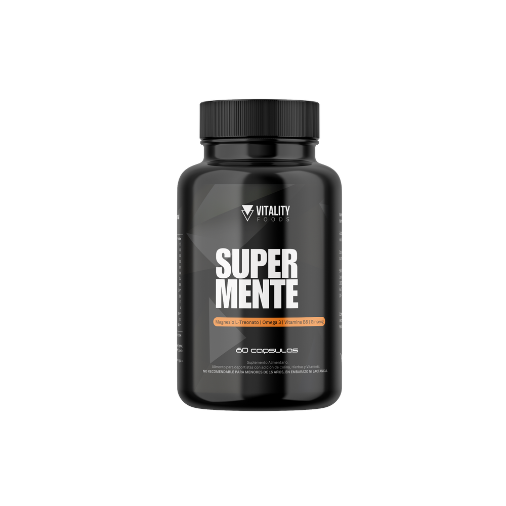 Super Mente - Magnesio L-treonato, Omega 3, Colina, Ginseng, Vitamina B