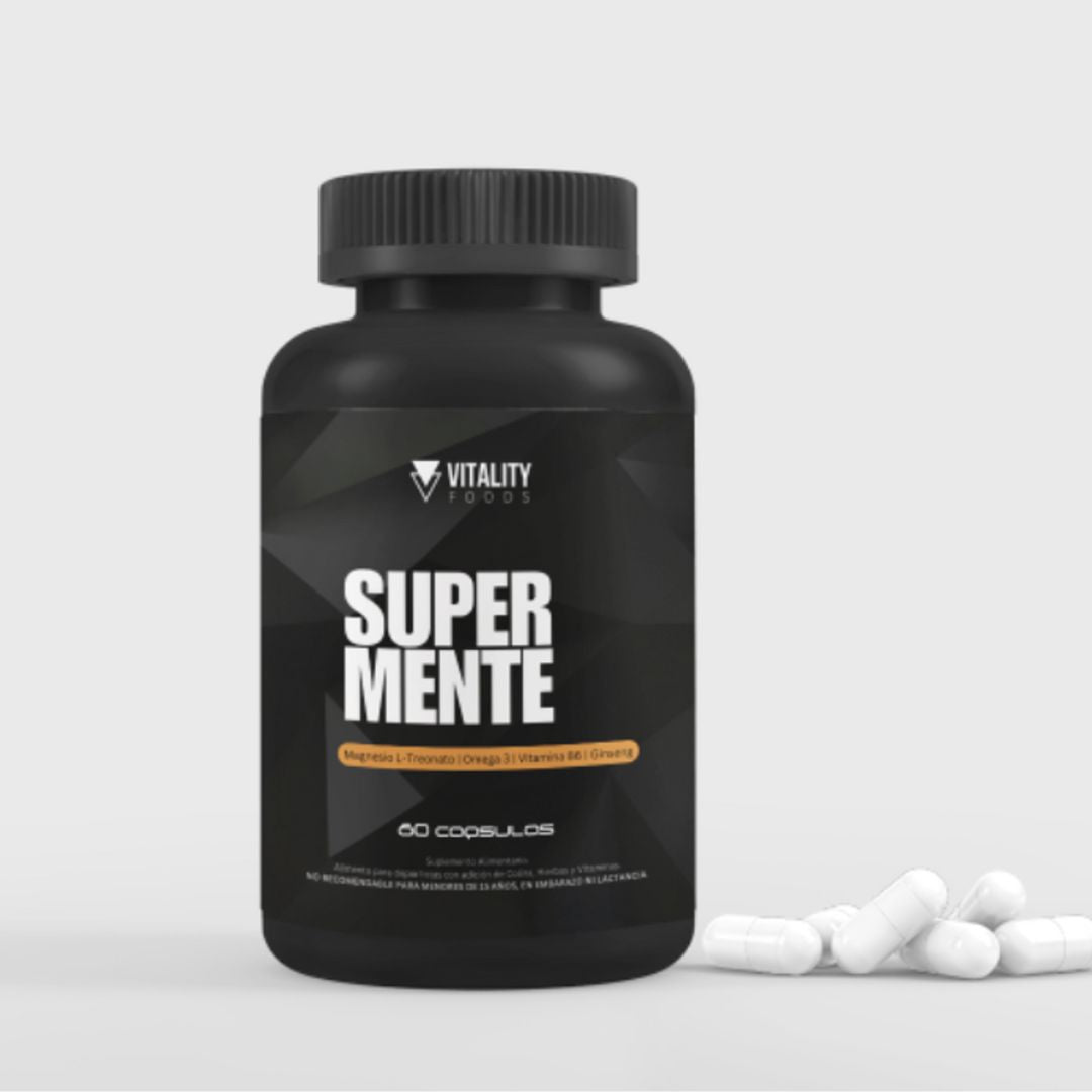 Super Mente - Magnesio L-treonato, Omega 3, Colina, Ginseng, Vitamina B