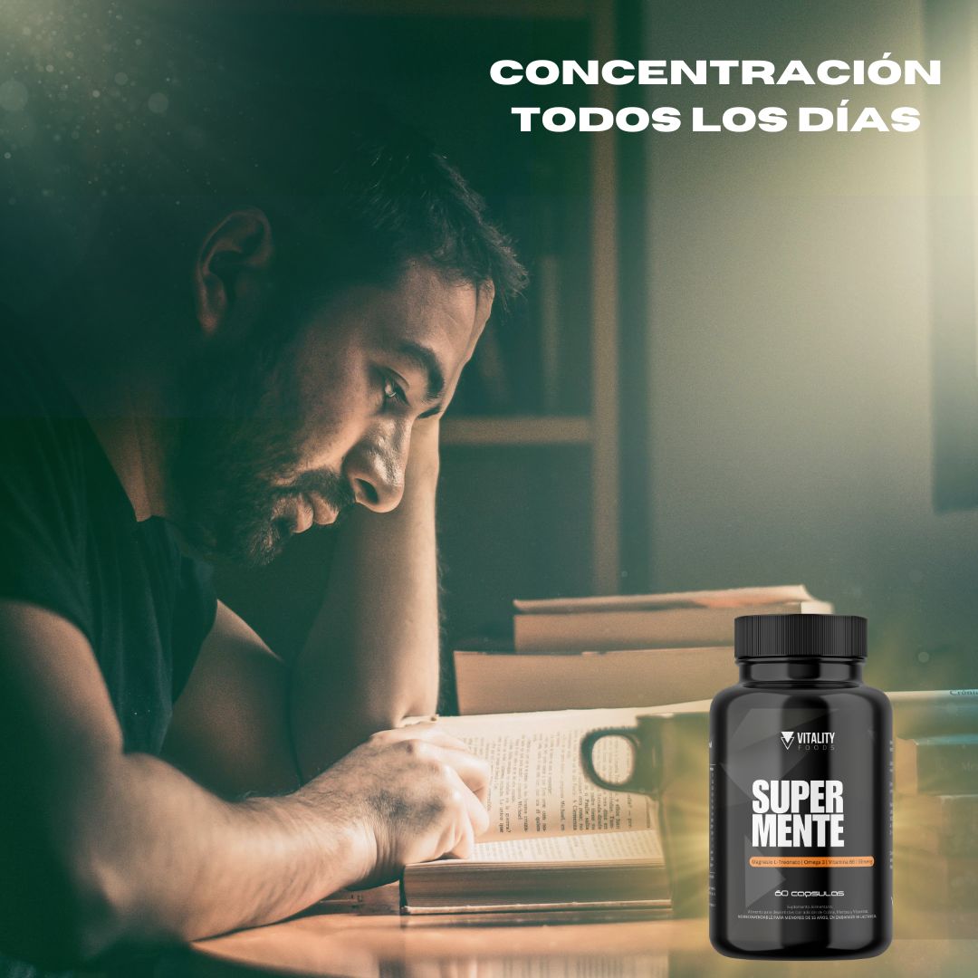 Super Mente - Magnesio L-treonato, Omega 3, Colina, Ginseng, Vitamina B